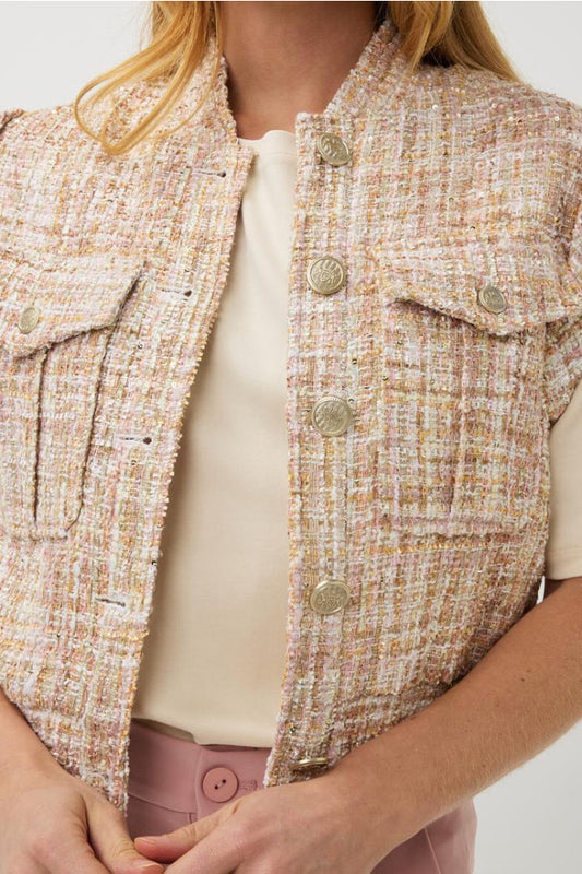 Sand Tweed Gilet