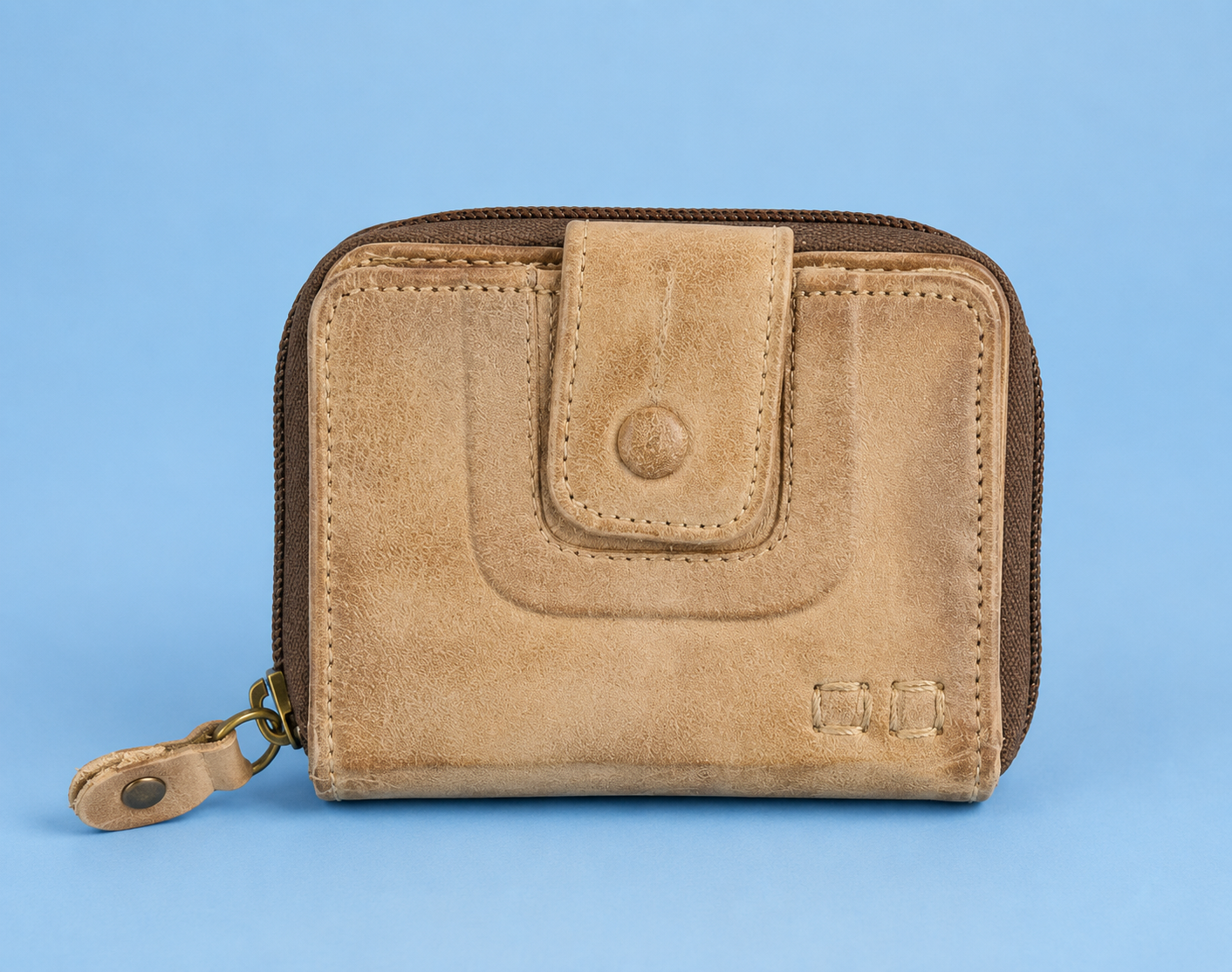 Women’s Plus leather wallet / oats