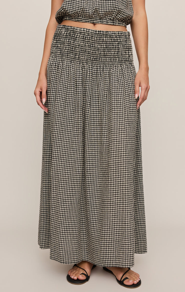 Brooke Gingham Skirt/ black