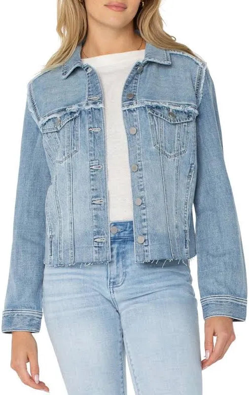 Denim Trucker Jacket multi fray