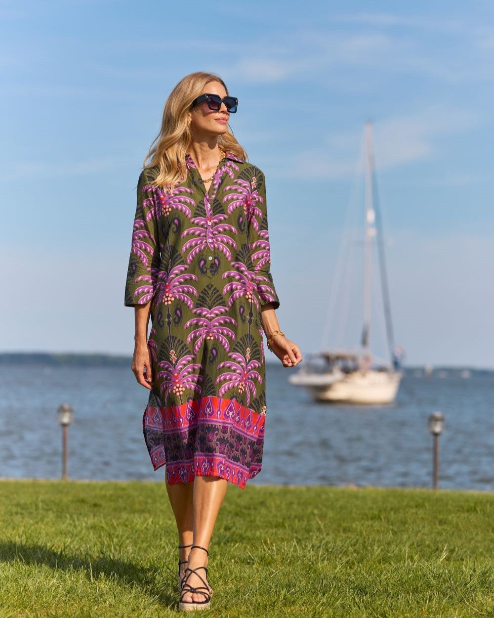 Kallan Caftan / Decorative Frond Loden