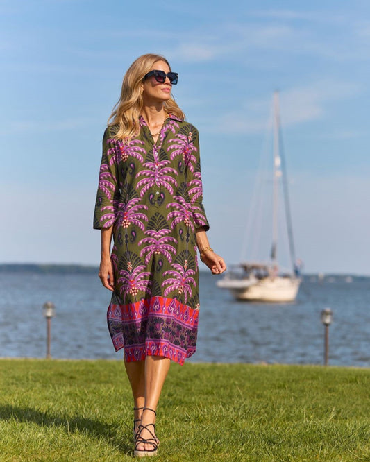 Kallan Caftan / Decorative Frond Loden