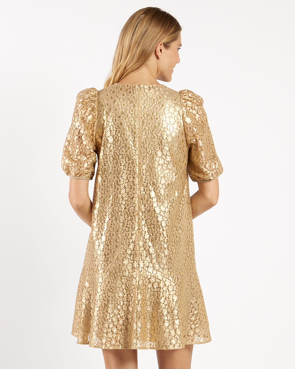 Harper Lace dress/ Gold Cheetah