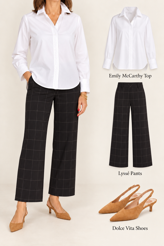 Erin High Waist Wide Leg Ponte/ Double