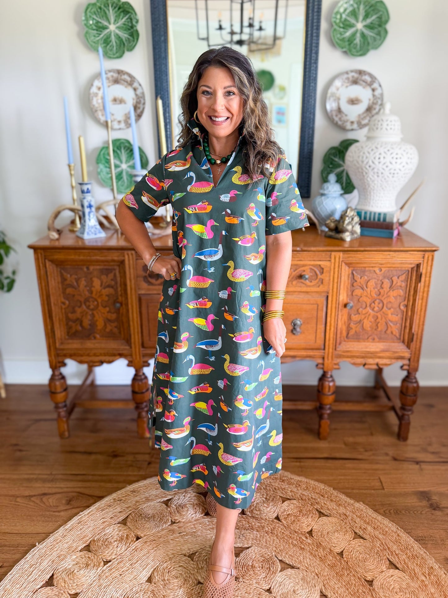 Georgia Duck Dress Olive