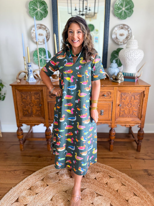 Georgia Duck Dress Olive