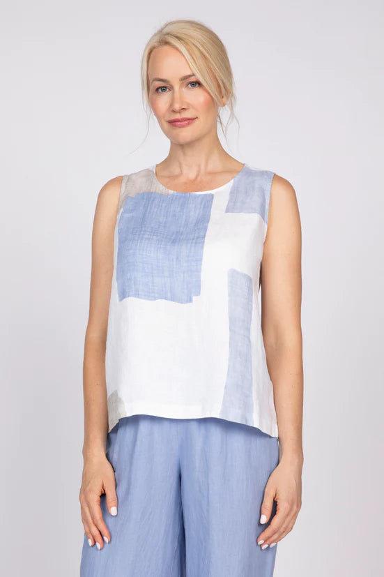 Coastal Colorblock blue tank