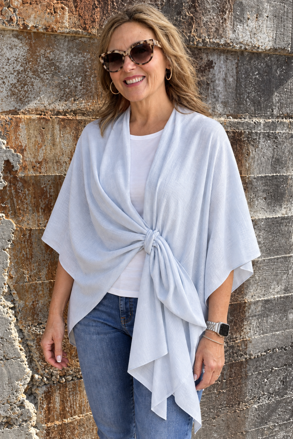 Sky blue wrap
