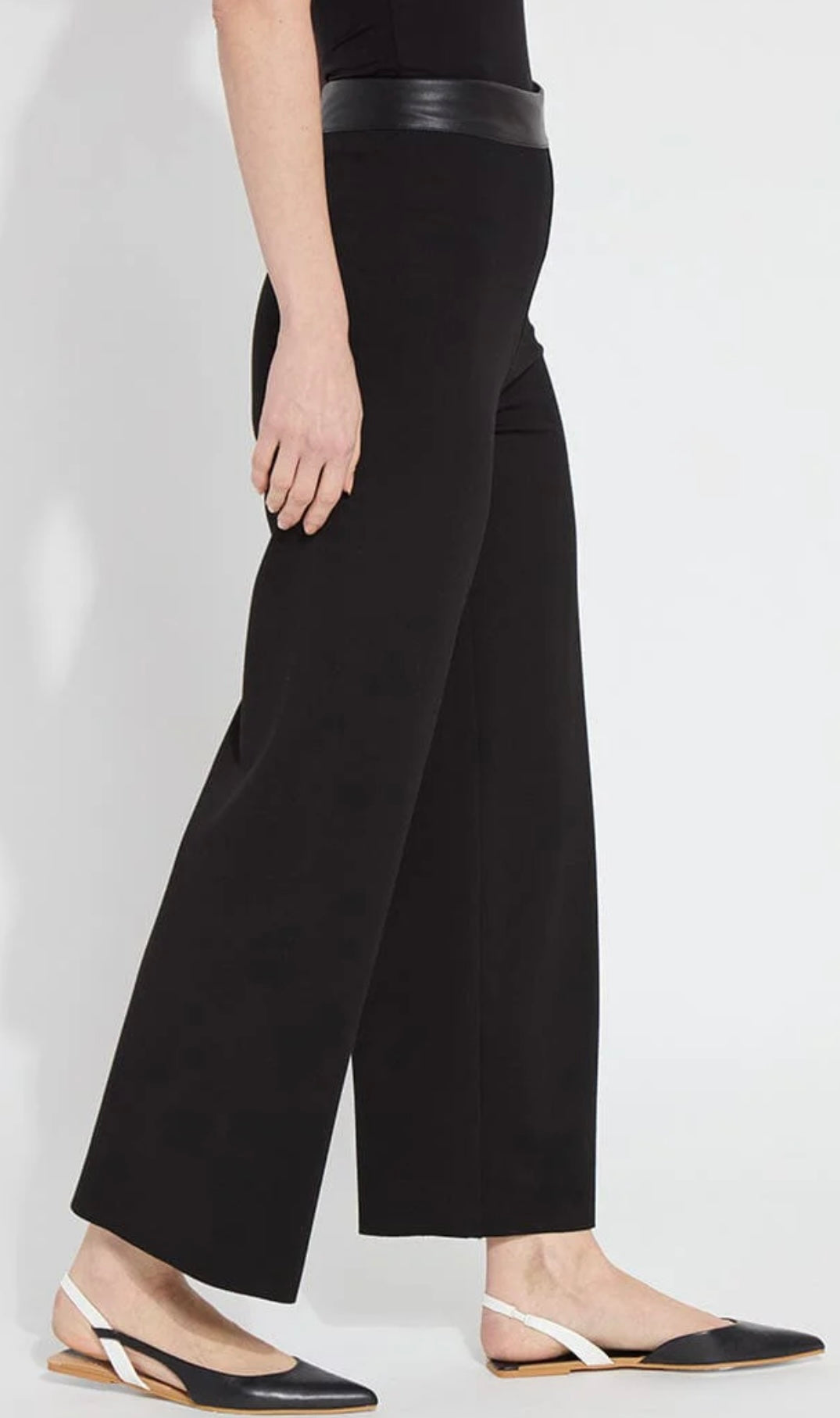 Lysse Denver Hi Waist Wide Leg Pone/ Black