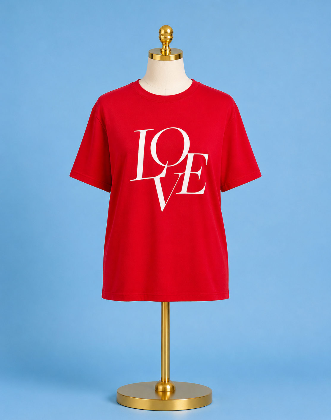 Love You Boyfriend Tee/ Kiss Me Red