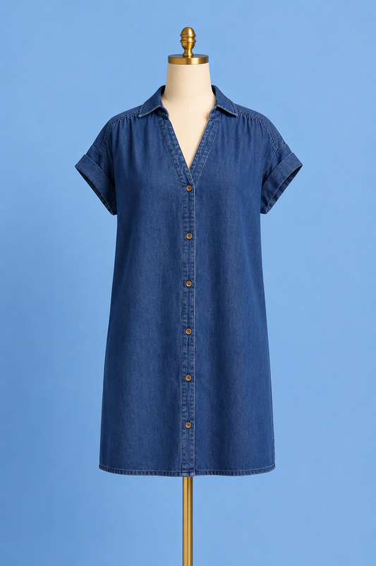 Twill Dress/ Twilight Blue