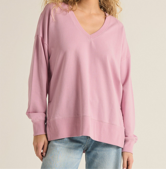 Z Supply modern v neck weekender sunset mauve