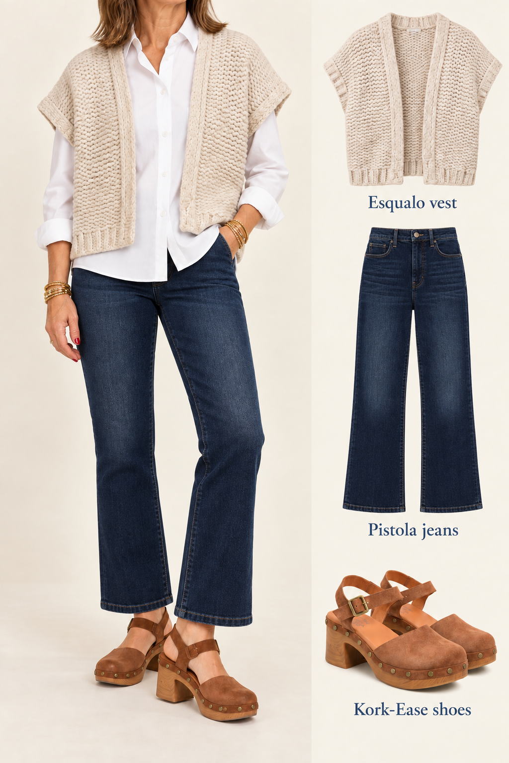 Cardigan Gilet / Biscuit