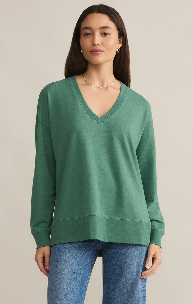 Modern v neck Weekender / Botanical Green