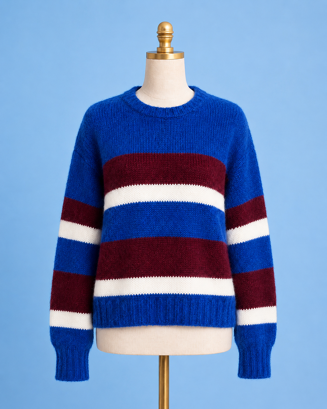 Z. Azure Claret Stripe sweater