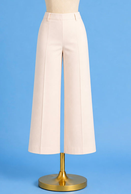 Nova hi waist pintuck denim / barely pink