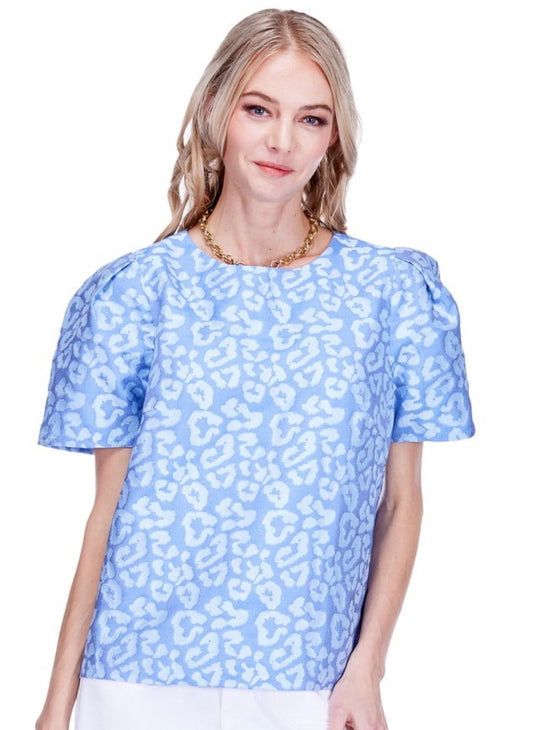 Blue Leopard top