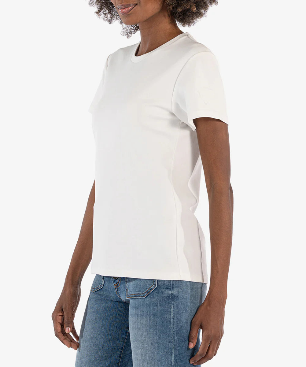 Kut From The Kloth Ivory Scoop Neck Shirt