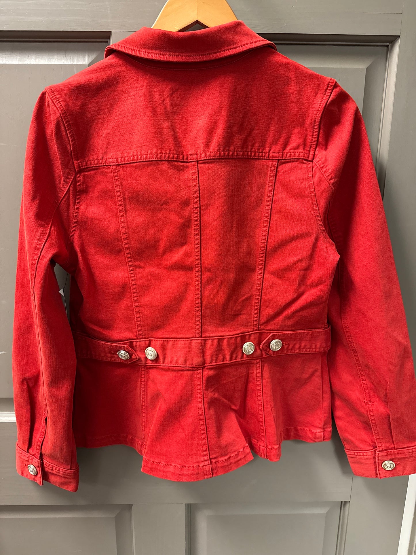 Peplum Jacket / firebrick red