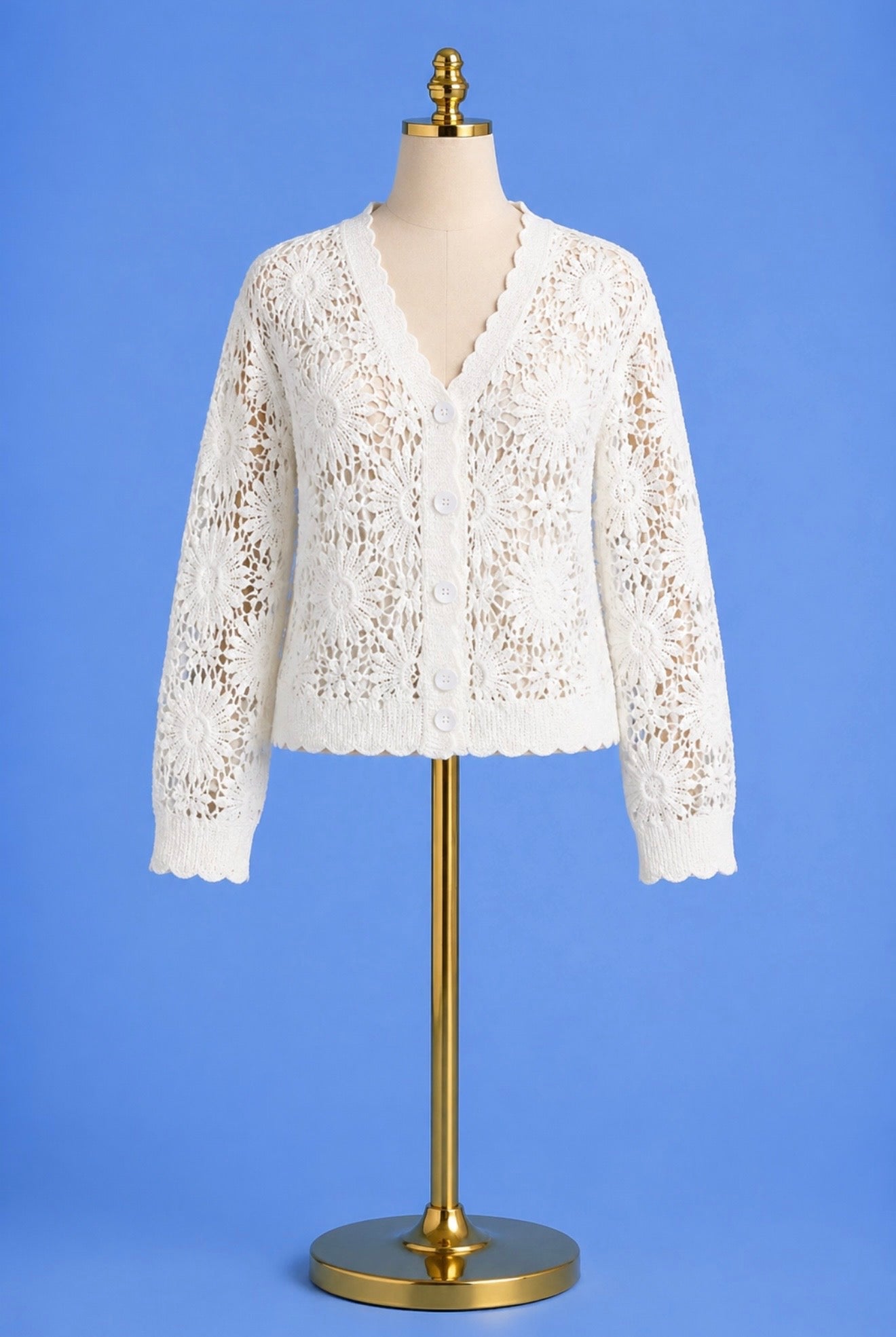 Cardigan Crochet / white
