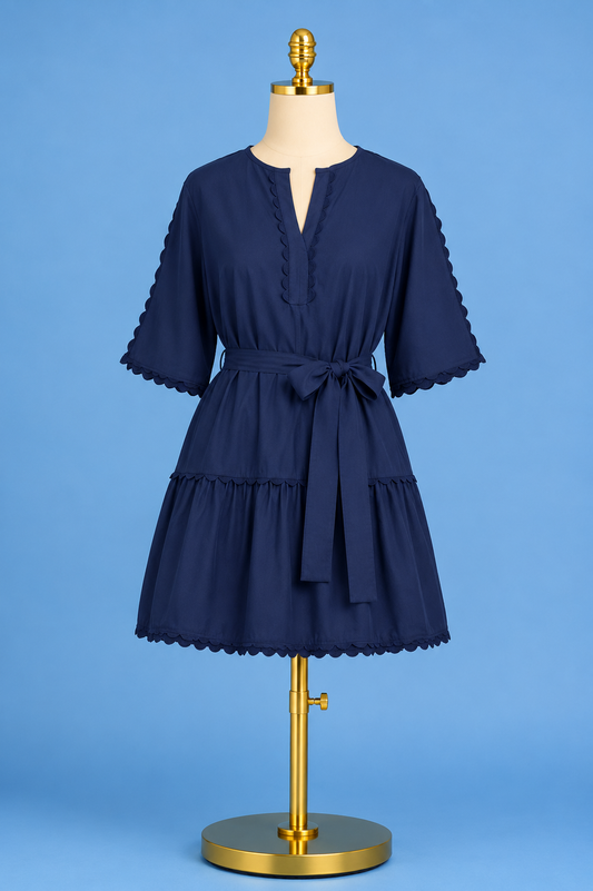 Ric Rac Navy Dress