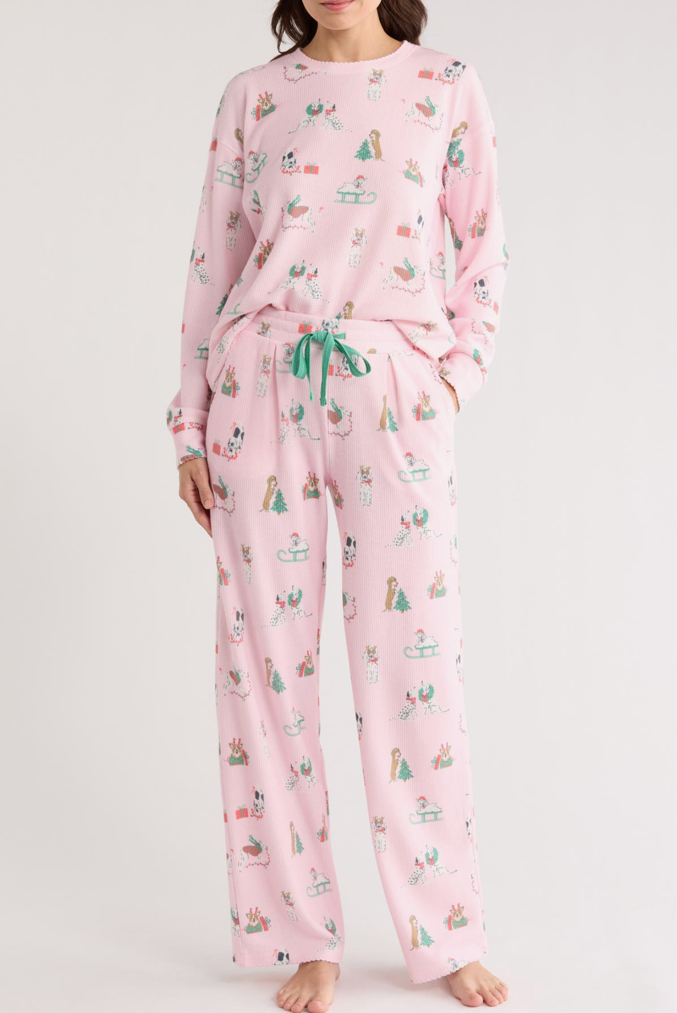 Peace & Pawlidays pajama set
