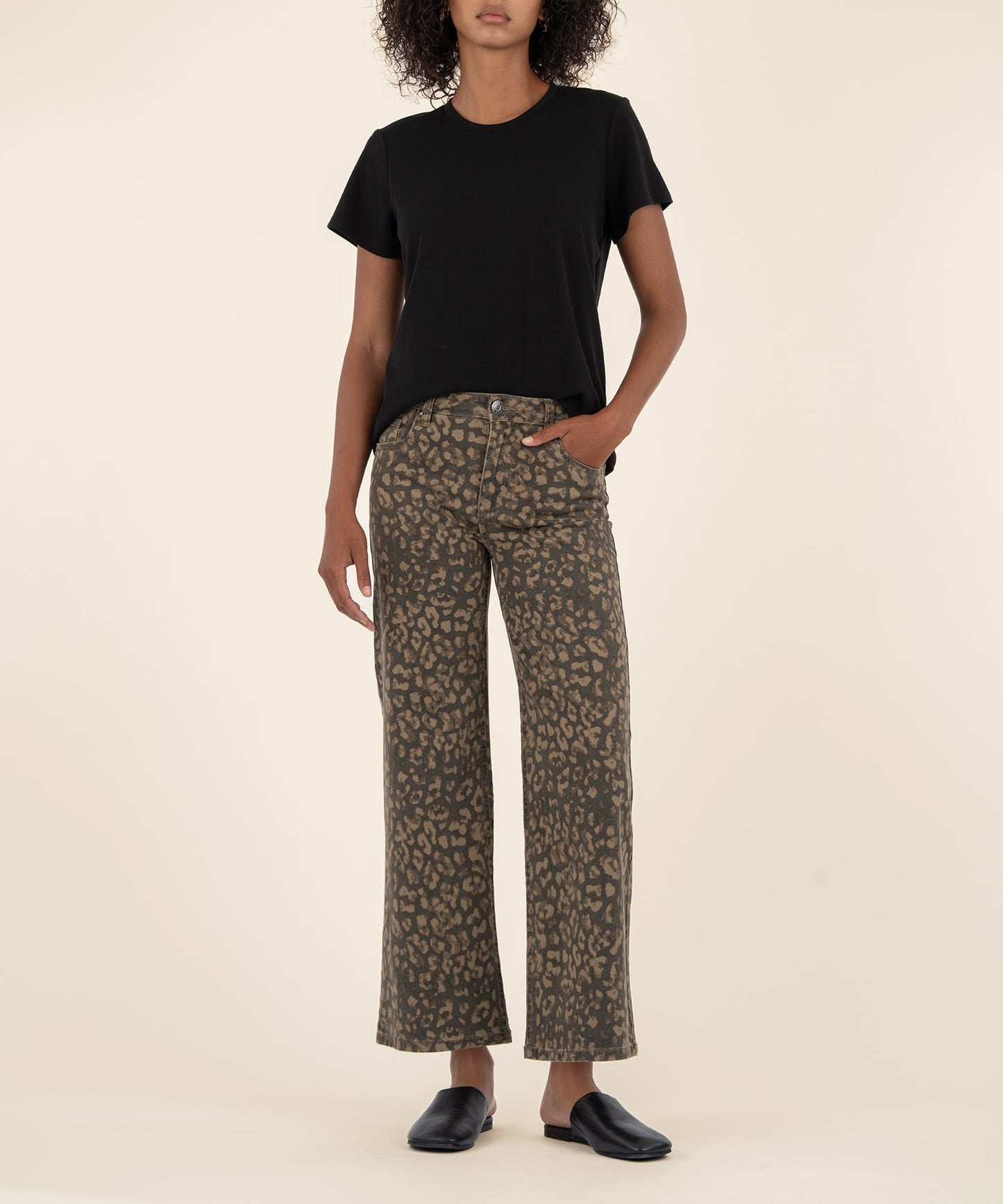 Meg High Rise Wide leg/ wood