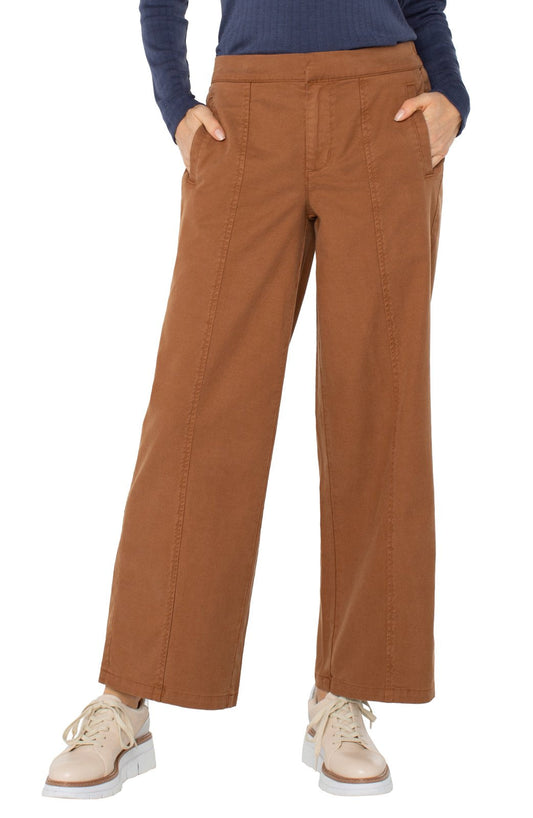 Wide leg trouser/ mocha brown