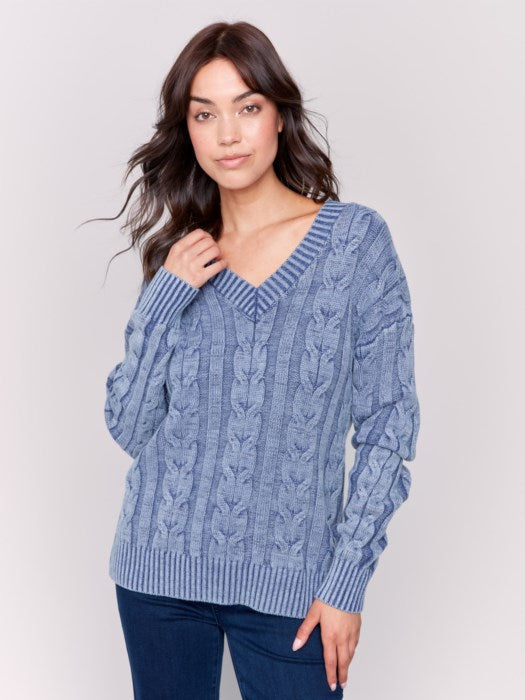 Charlie B sweater in denim