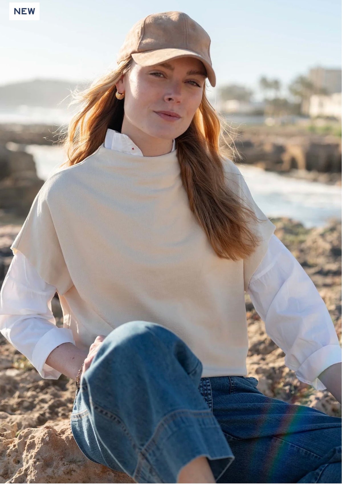Frenchie Dolman Top/ Bone