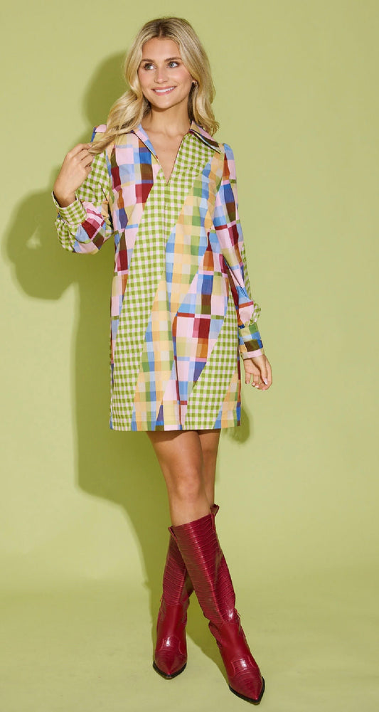 Kimmy Dress/ Diagonal Check