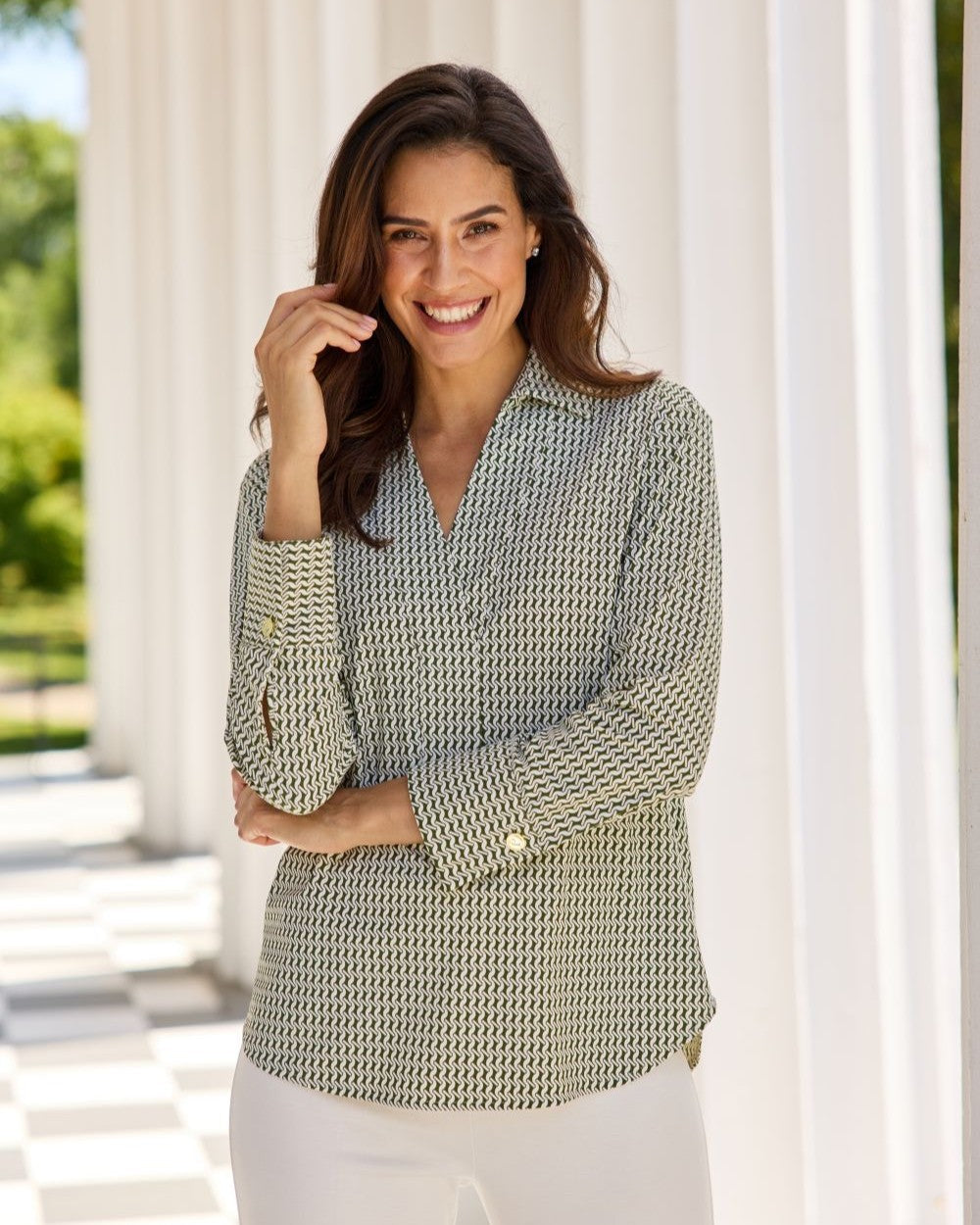Francine Top/ Braided Geo Loden