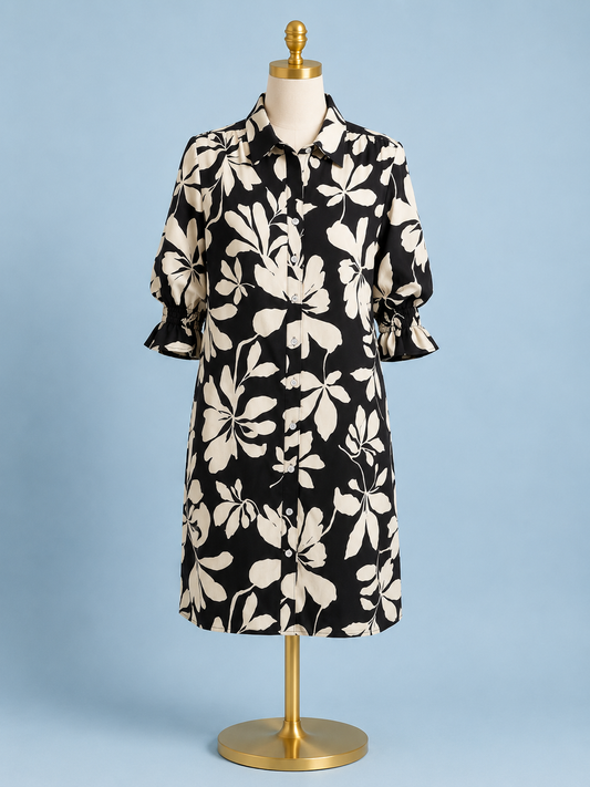 Miller Dress black cream