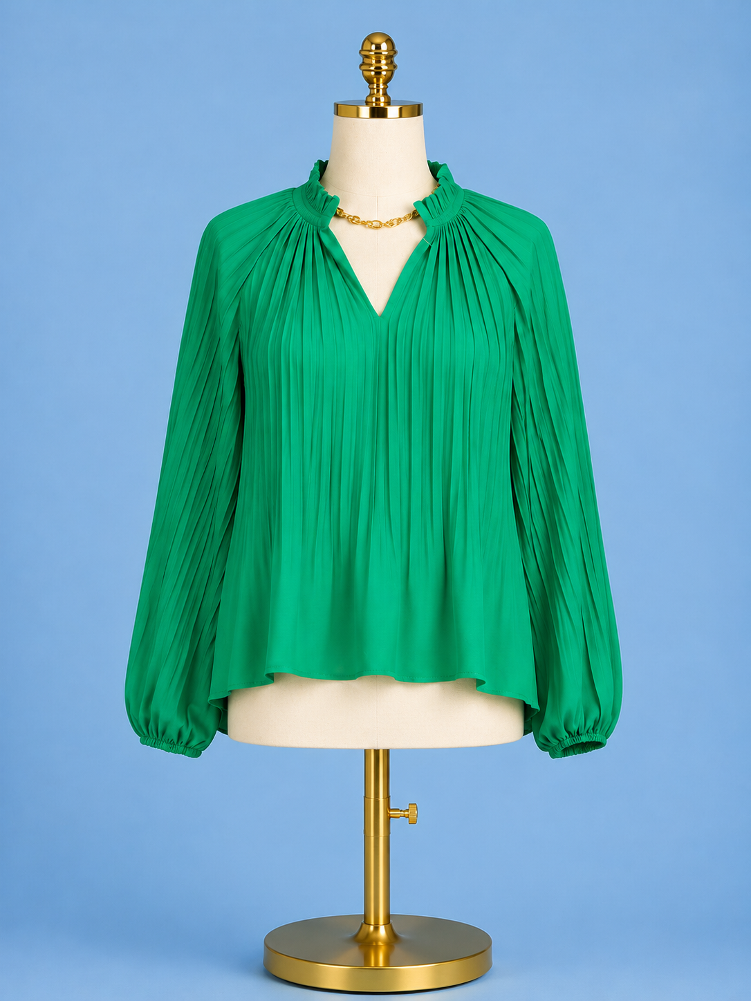 Pleaty Peasant Top/ Caribbean green