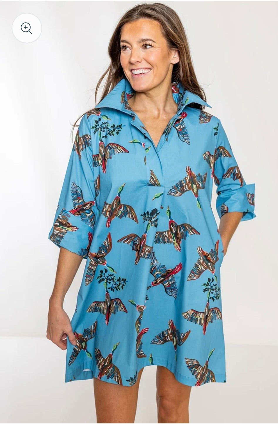 Ruthie Shirt Dress/ Berry Grove
