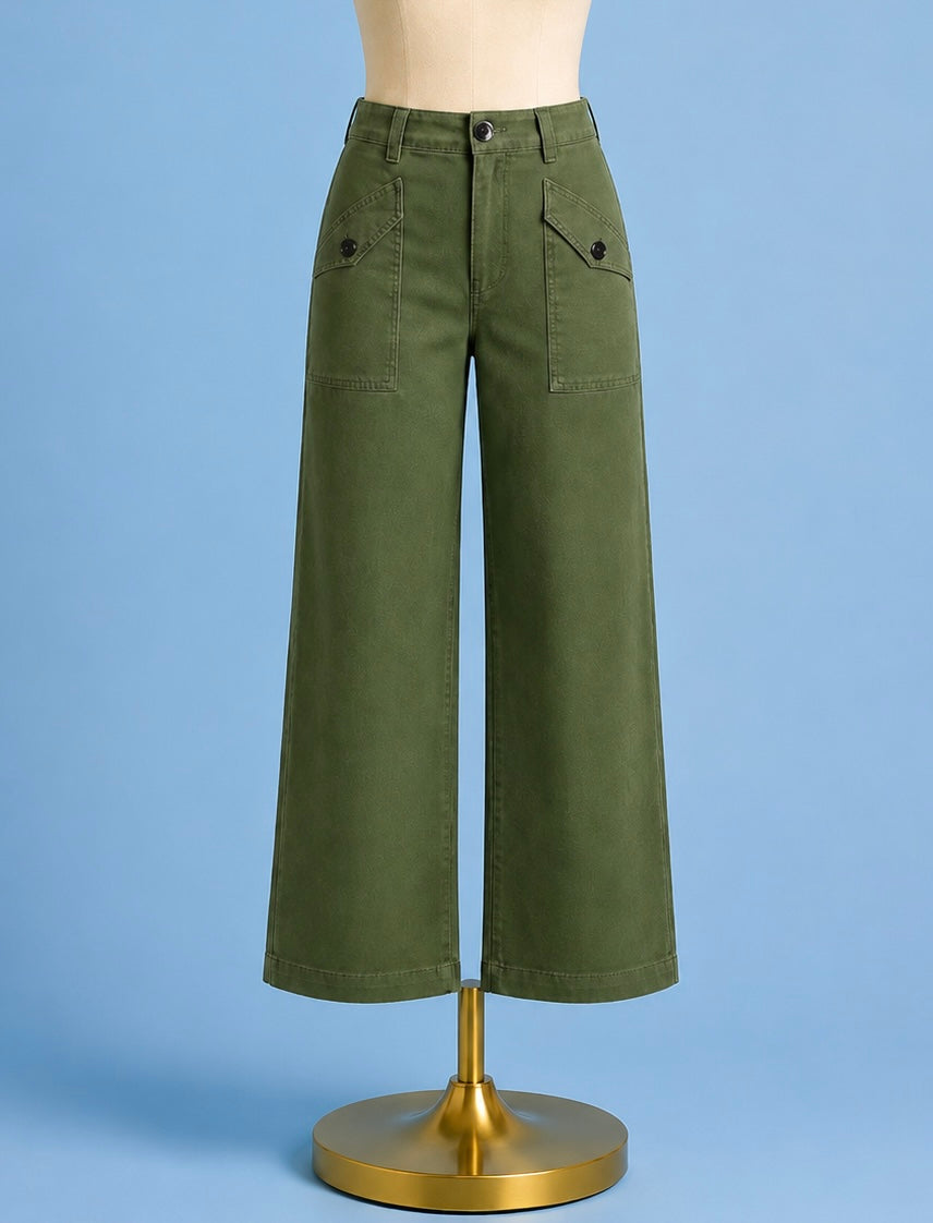 Meg High Rise wide leg / Dill