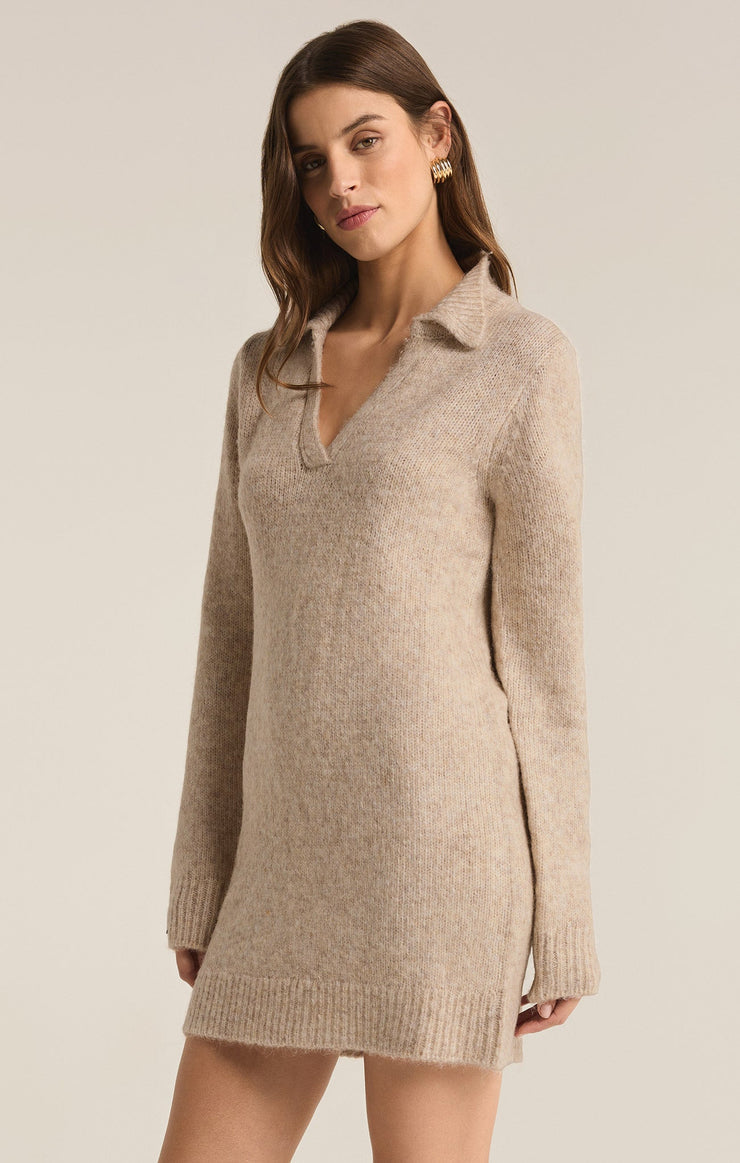 Z supply sweater dress light oatmeal