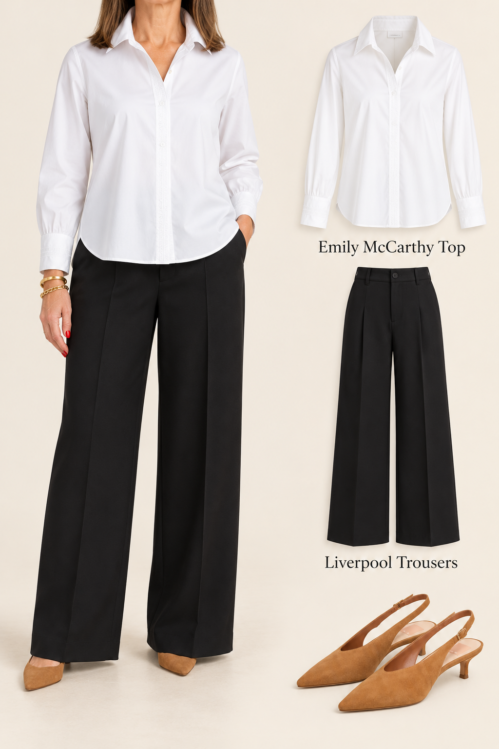Pleated trouser/ black