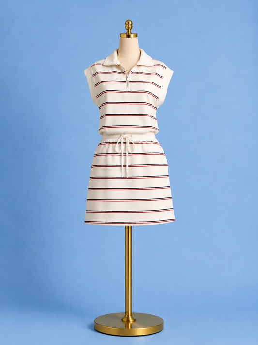 Club Dress striped white