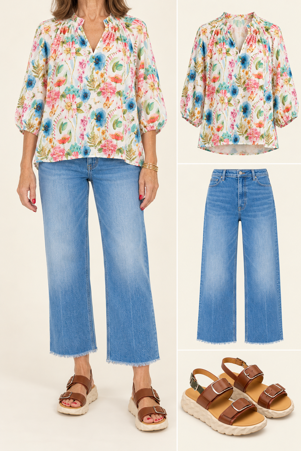 Wild Flower Peasant Top