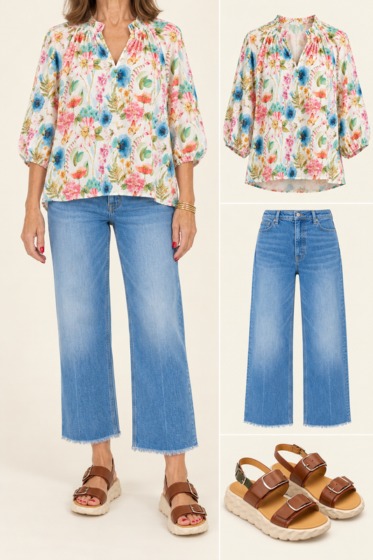 Wild Flower Peasant Top