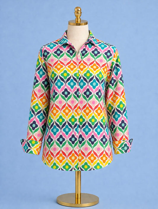 Boyfriend Top/ yellow multi