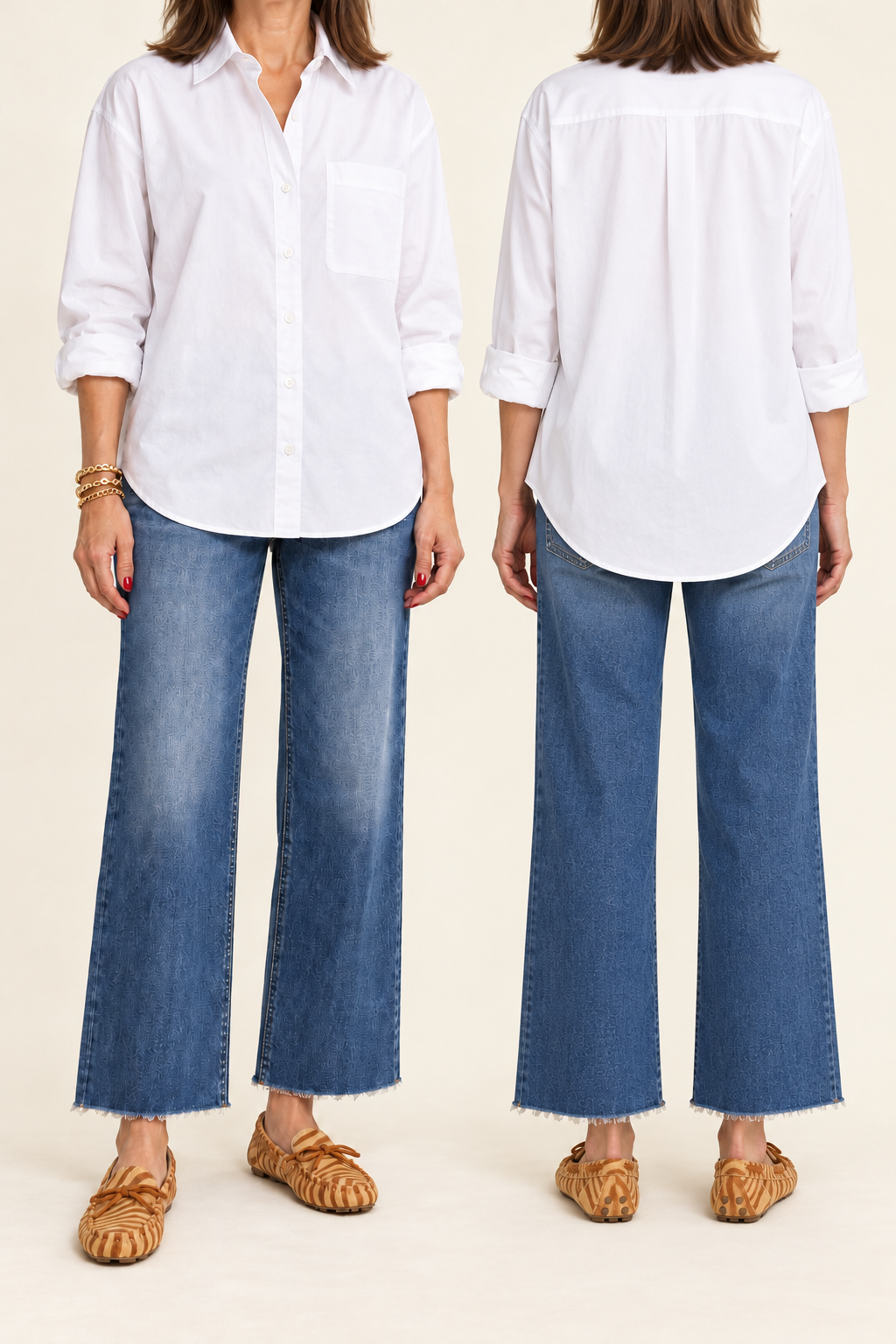 The Gallery Button Up White Top