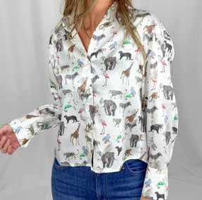 Safari Blouse/ white safari