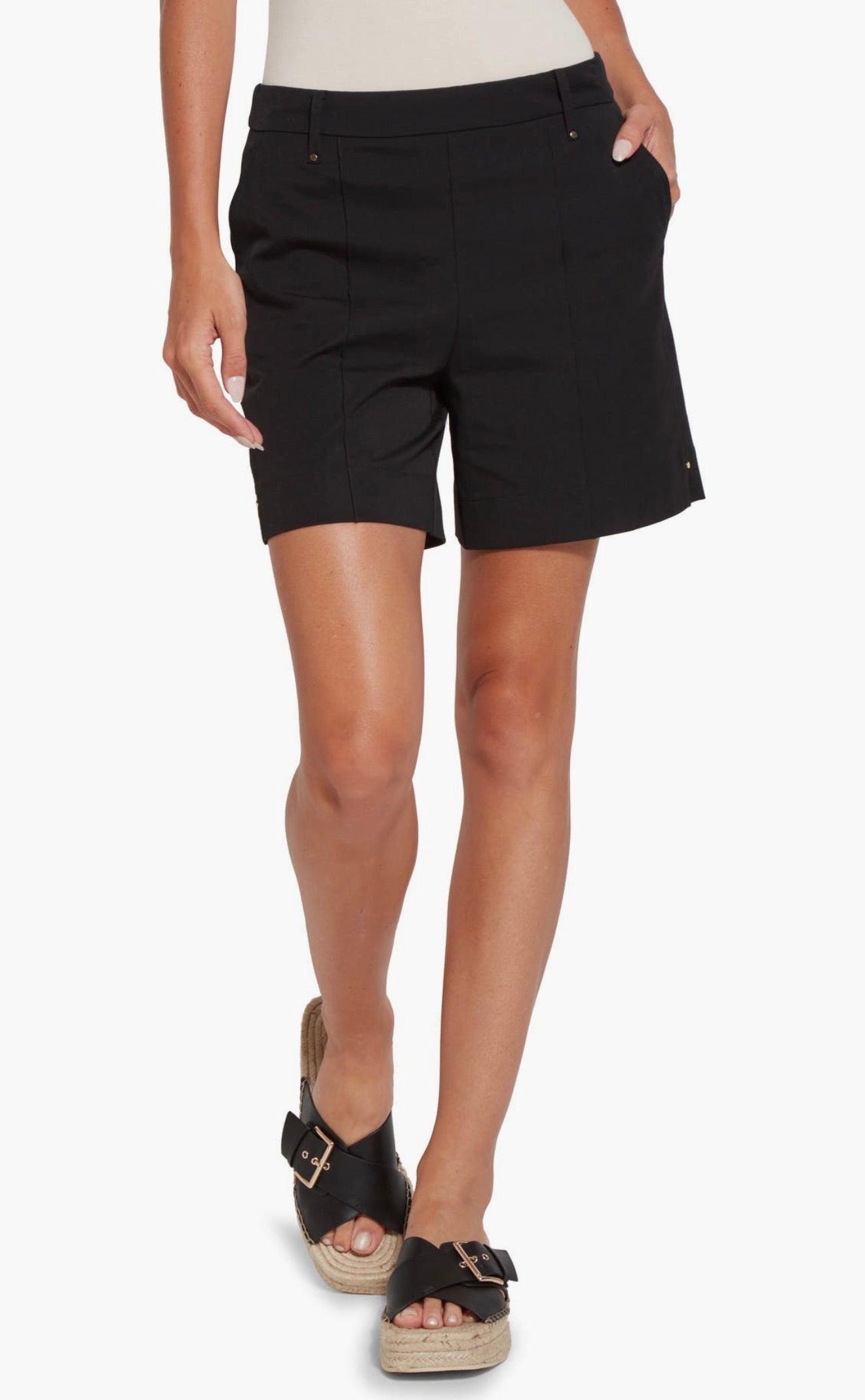 Amanda stretch twill short/ black