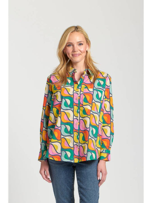 Boyfriend Shirt/ Emerald Green