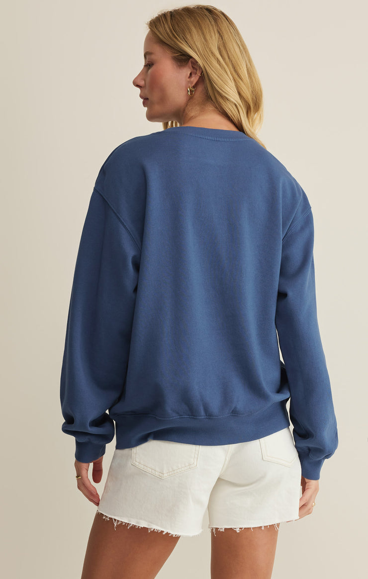 Americana Boyfriend sweatshirt / true navy