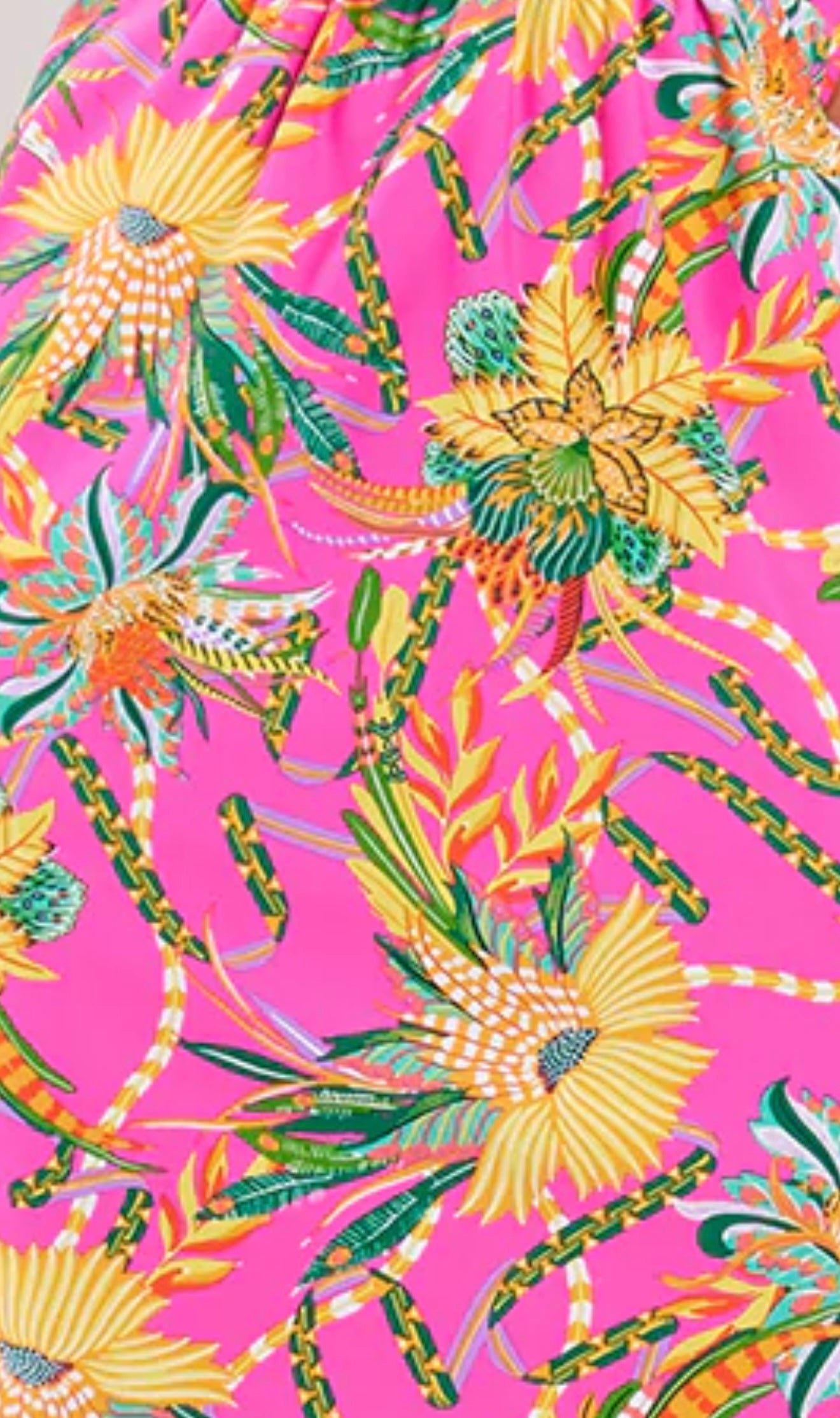 Portia Dress/ Peacock Floral Pink