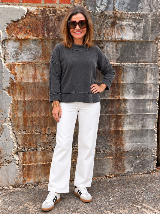 Alpine Mock Neck sweater / Black