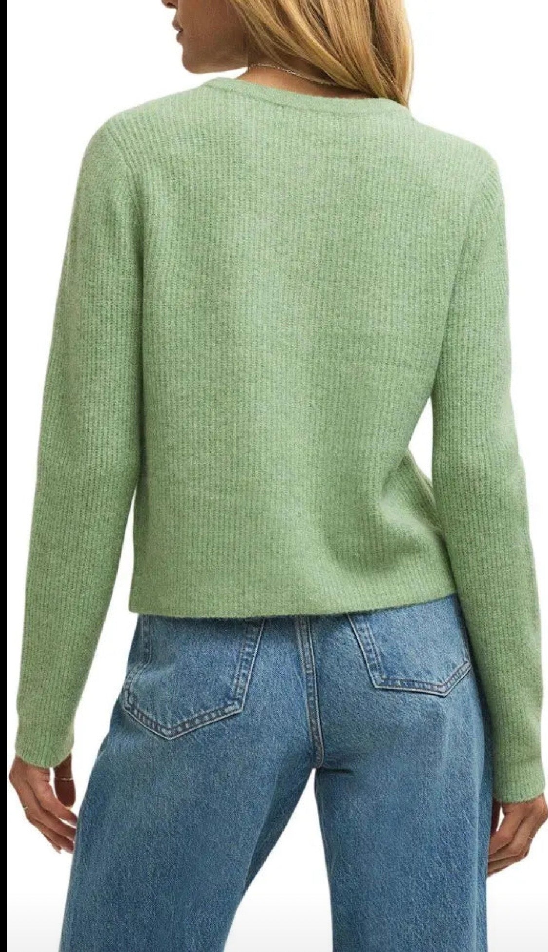 Medina Rib Cardigan / appletini